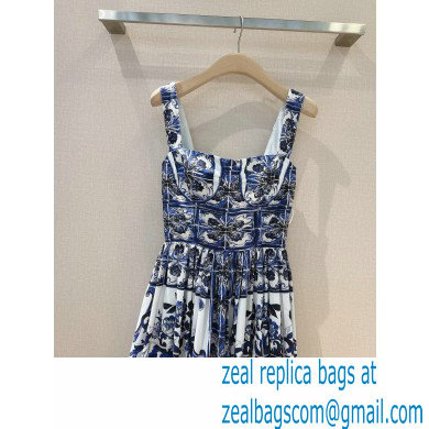 Dolce  &  Gabbana BLUE FLOWER PRINTED DRESS 2022